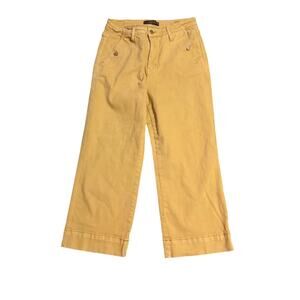 Judy blue mustard yellow cropped